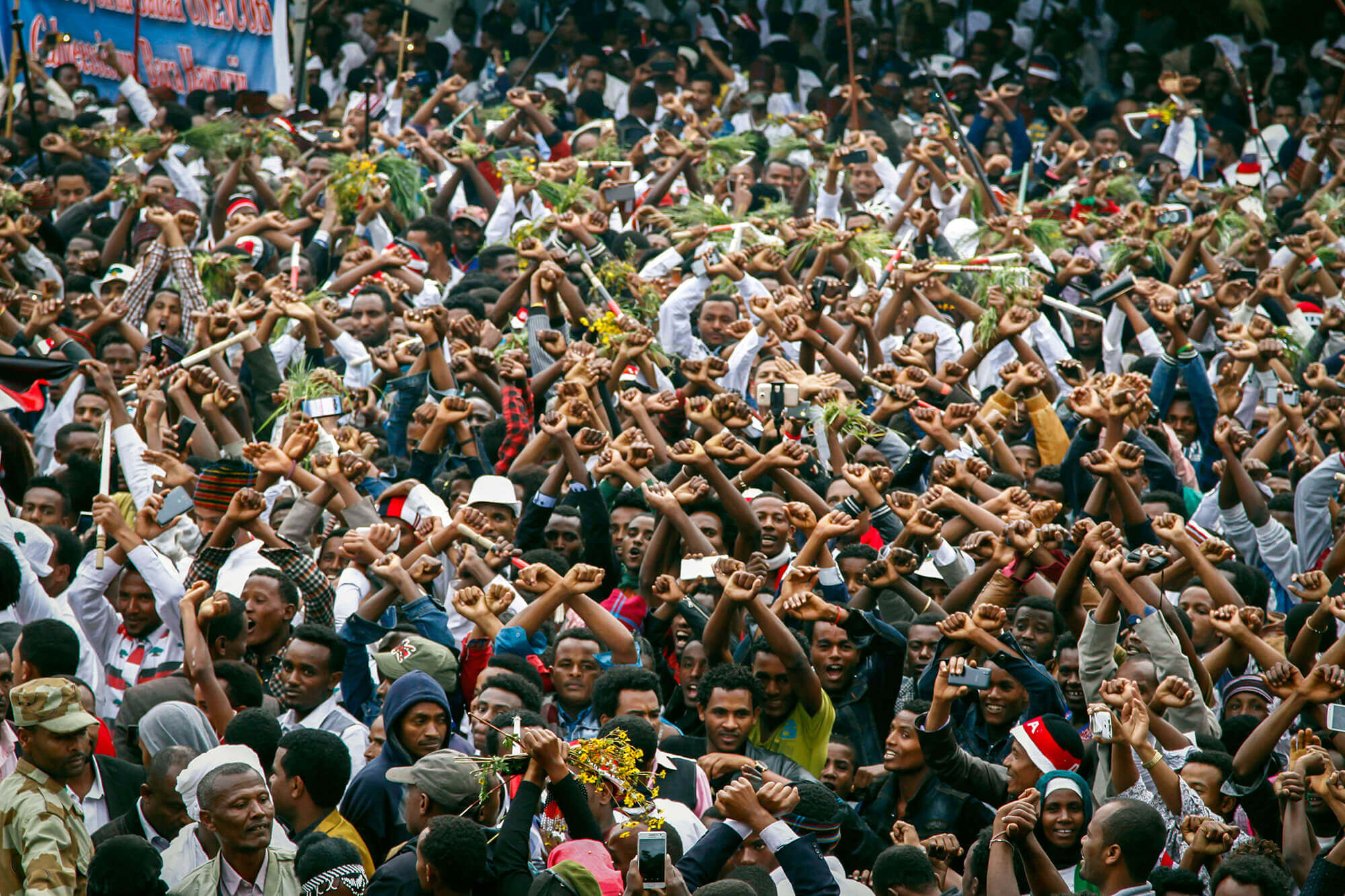 Image of protest in Ethiopia
