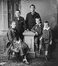James Rudolph Garfield (first boy from left)