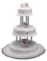 A Three Tiered Wedding Cake