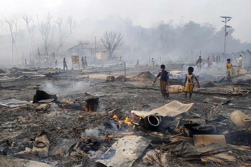 Major fire in Balukhali camp