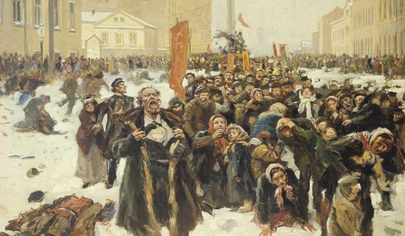 500 workers were killed by the Czar's troops in "Bloody Sunday" in St. Petersburg.