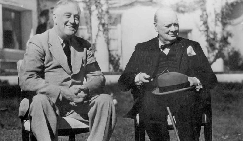 The Casablanca Conference with Franklin D. Roosevelt and Winston Churchill concluded.