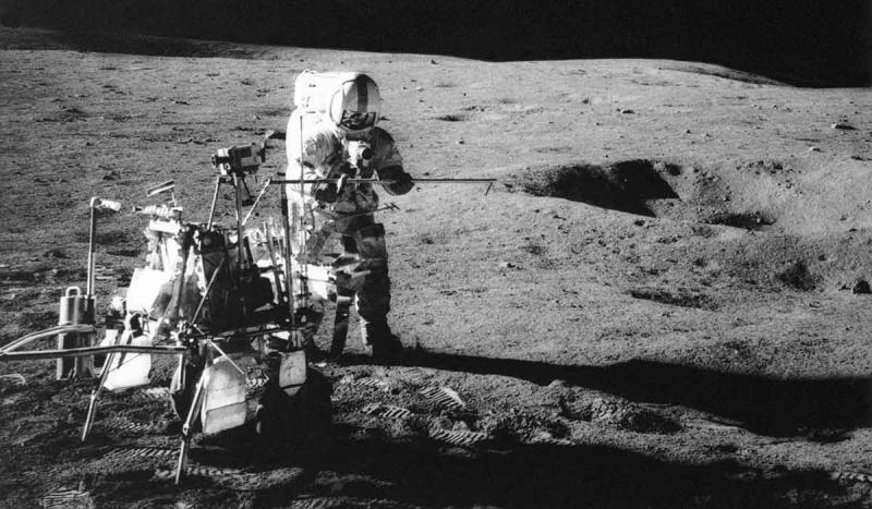 Astronaut Alan B. Shepard hit a golf ball and Edgar Mitchell threw a "javelin" on the moon. They lan