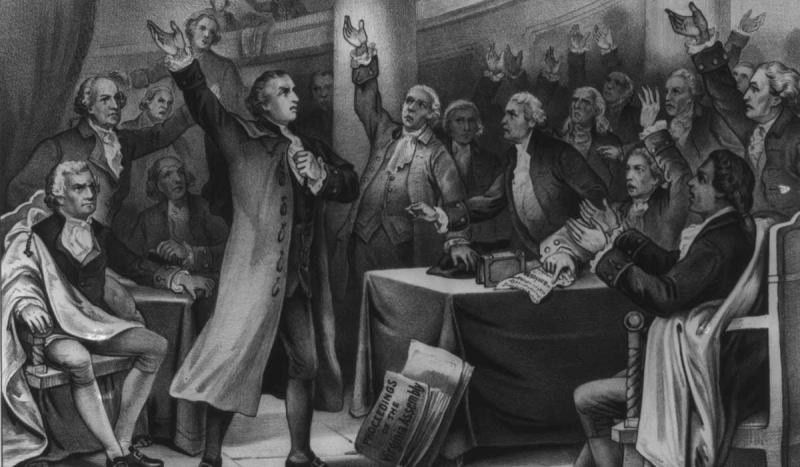 Patrick Henry declared "Give me liberty, or give me death."