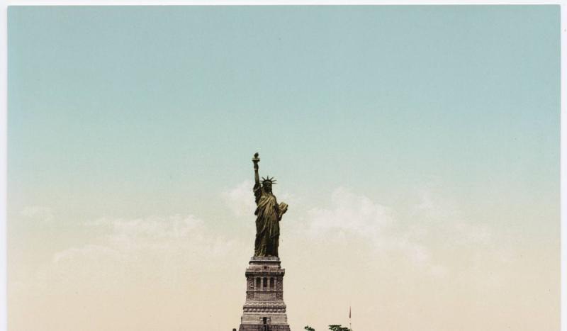 The Statue of Liberty was dedicated in New York Harbor by President Grover Cleveland.
