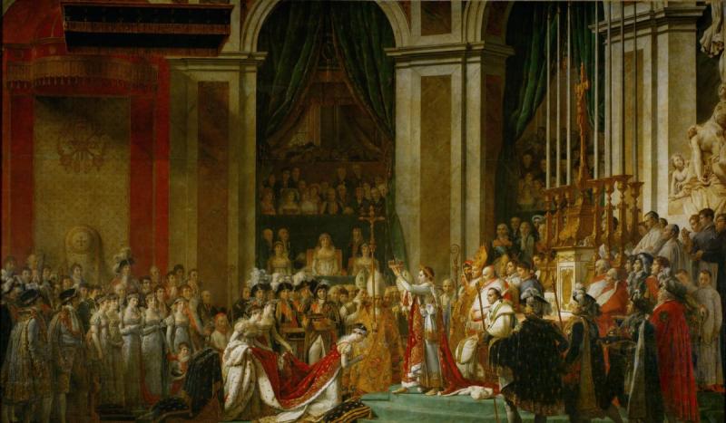 Napoleon Bonaparte was crowned emperor of France in Paris by Pope Pius VII. 