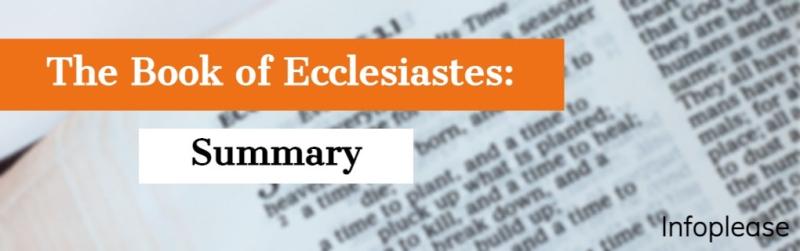 Ecclesiastes Old Testament Bible Book