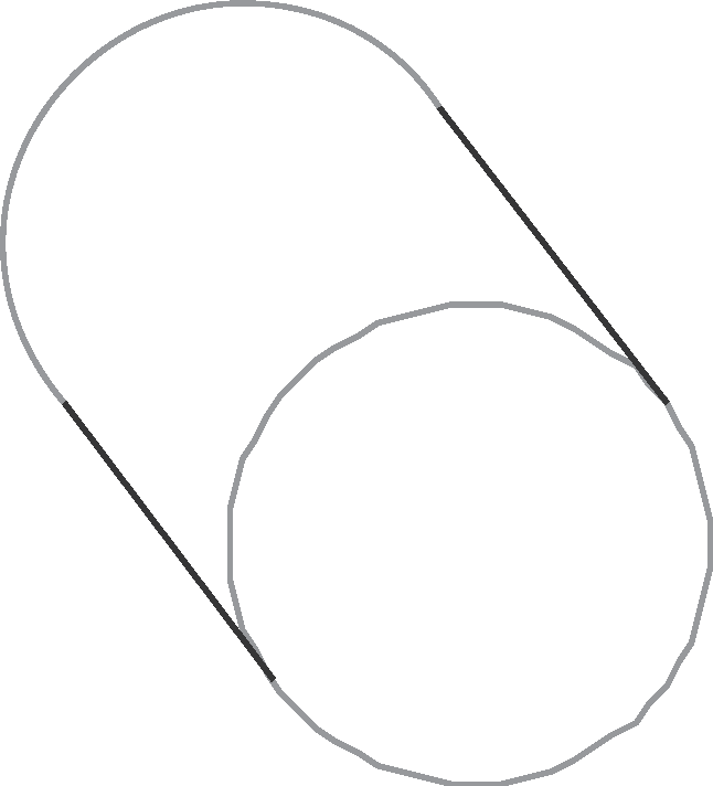 A circular cylinder.