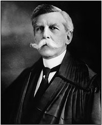 Photograph of Associate Justice Oliver Wendell Holmes by Harris and Ewing.