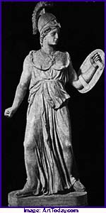 statue of the goddess Minerva
