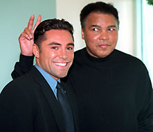 Oscar De LaHoya with Muhammad Ali