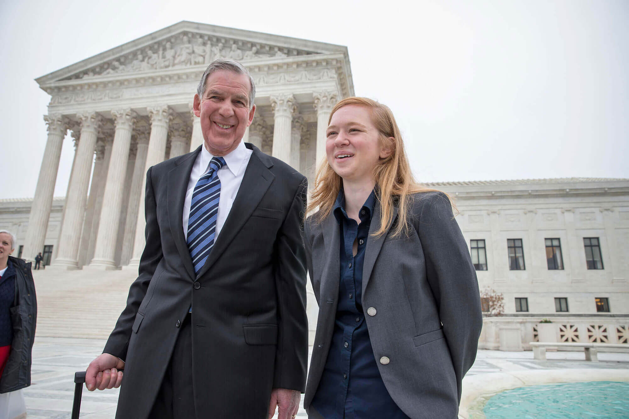 Abigail Fisher with her lawyer