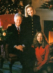 Chelsea Clinton, with Hillary and Bill