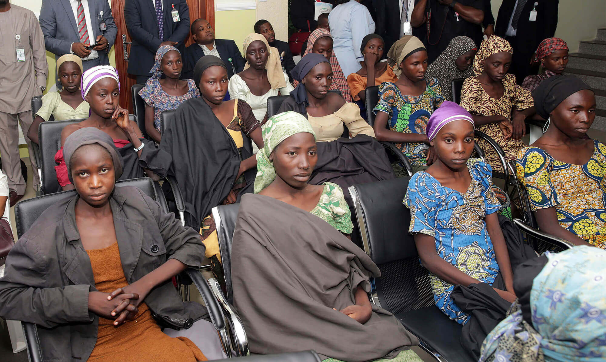 Image of some of the released Chibok girls