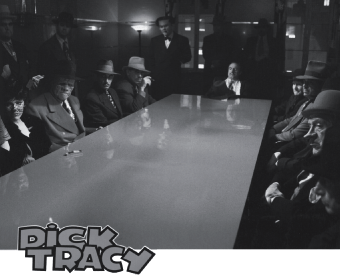 The feeling of Contract negotiations: film still of board meeting of gangsters from Dick Tracy (1990).