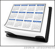 Yearly Desk Calendar