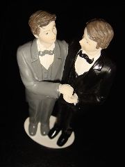 Wedding toppers, two men