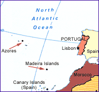 Map of Madeira Islands