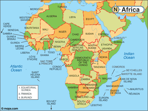 Africa Map: Regions, Geography, Facts & Figures