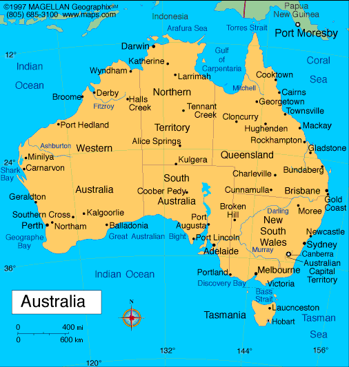 Map of Australia