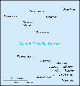 Map of Cook Islands