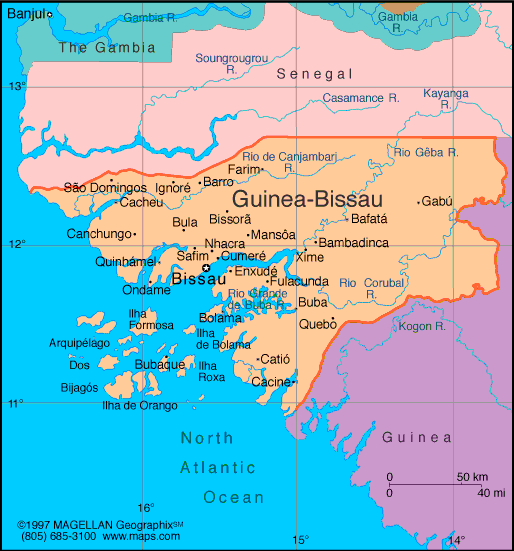 Map of Guinea-Bissau