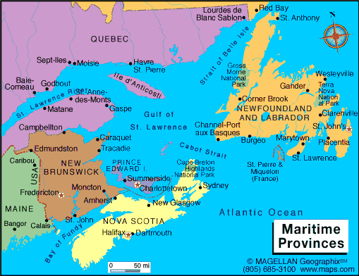 Map of Prince Edward Island