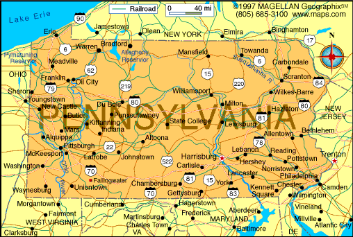 Map of Pennsylvania