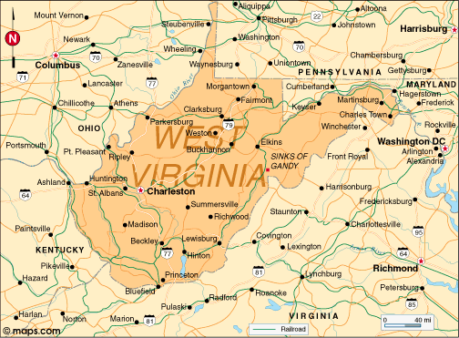 West Virginia Maps & Facts - World Atlas