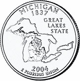 State Quarter of Michigan (reverse)