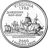 State Quarter of Virginia (reverse)