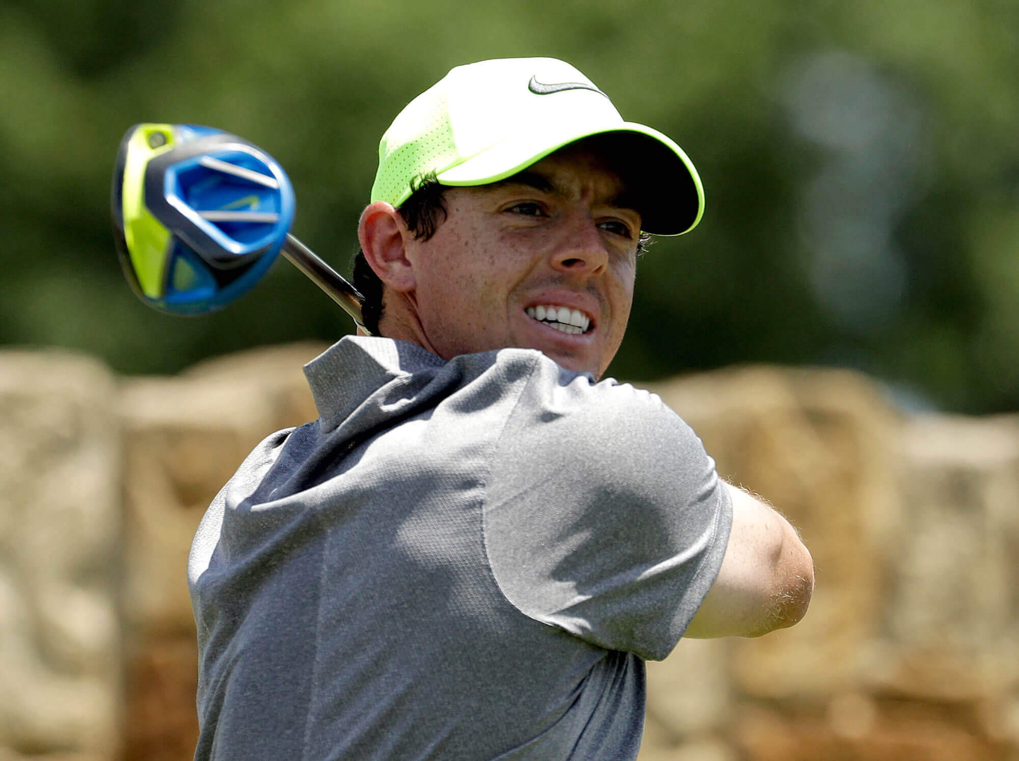 picture of Rory McIlroy swinging his golf club.