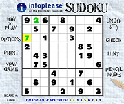 Infoplease Sudoku: Play online or print out to play later