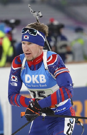 Biathlon Star Timofei Lapshin Competes in Pyeongchang
