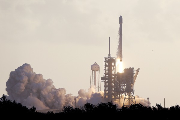 A Falcon 9 Rocket Carries NASA Equipment Into Space