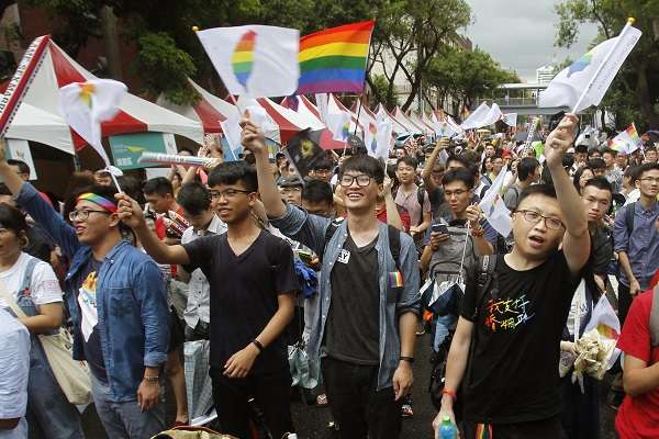 Supporters of Same-sex Marriage Celebrate the Ruling