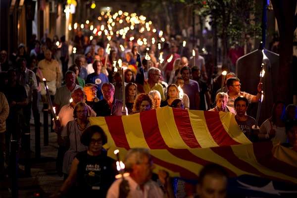 Independence Marchers in Barcelona