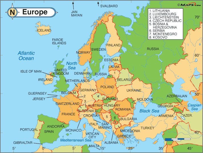 show map of europe with all countries Map Of Europe With Facts Statistics And History show map of europe with all countries