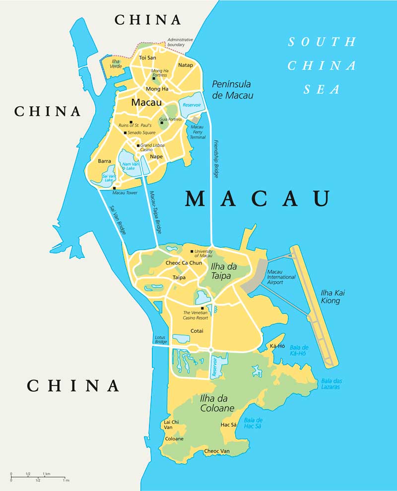 Macau Map | Infoplease