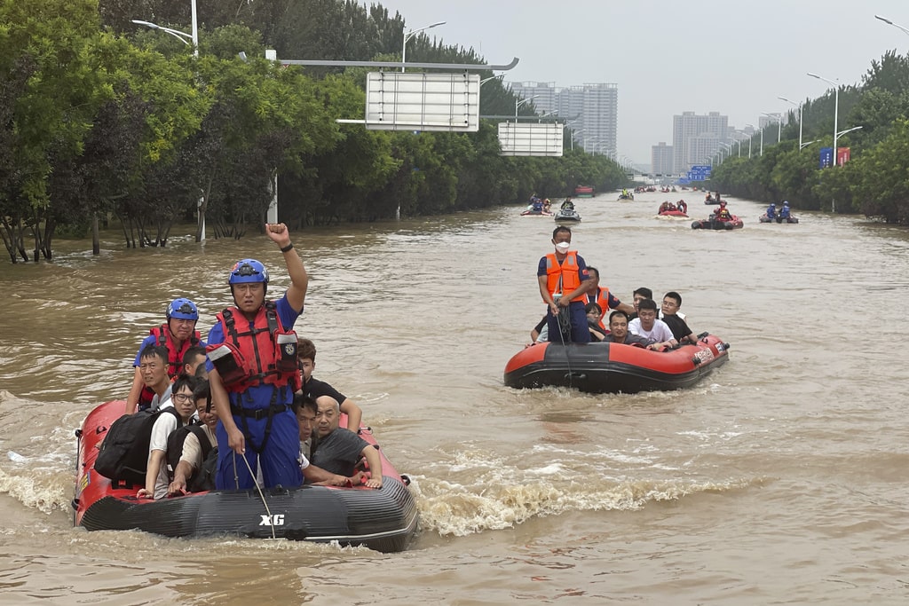 Beijing flood evacuation