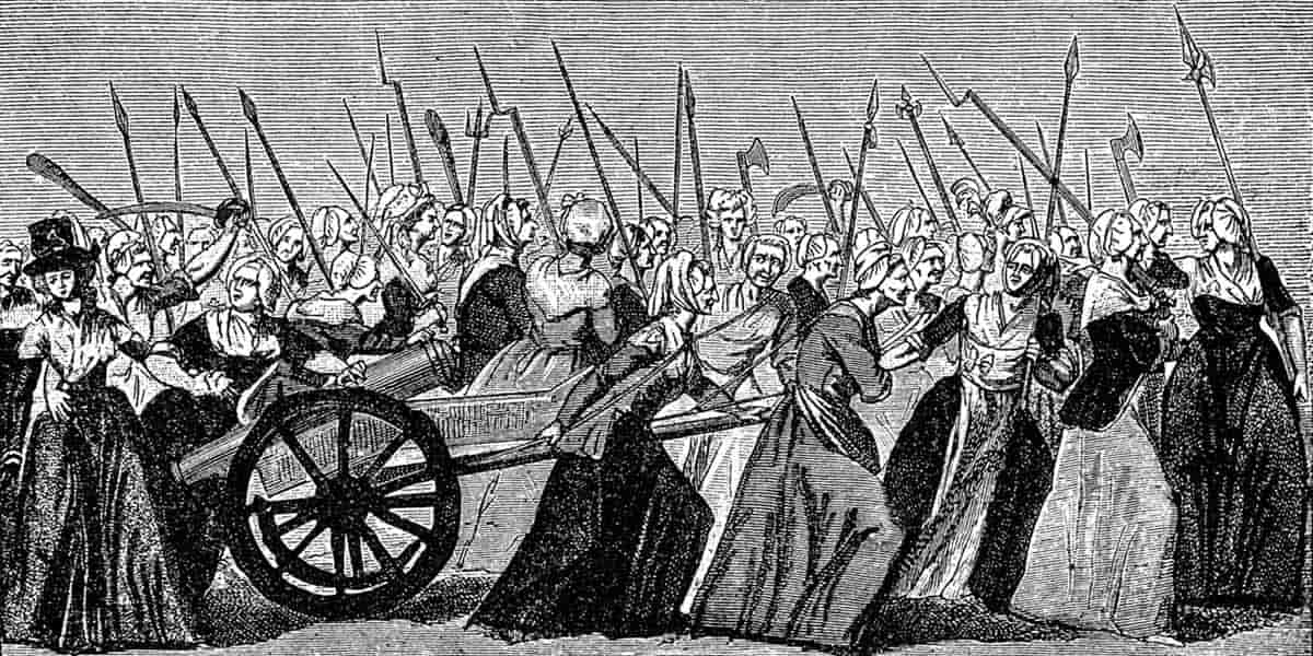 Women Marching on Versailles with Cannons