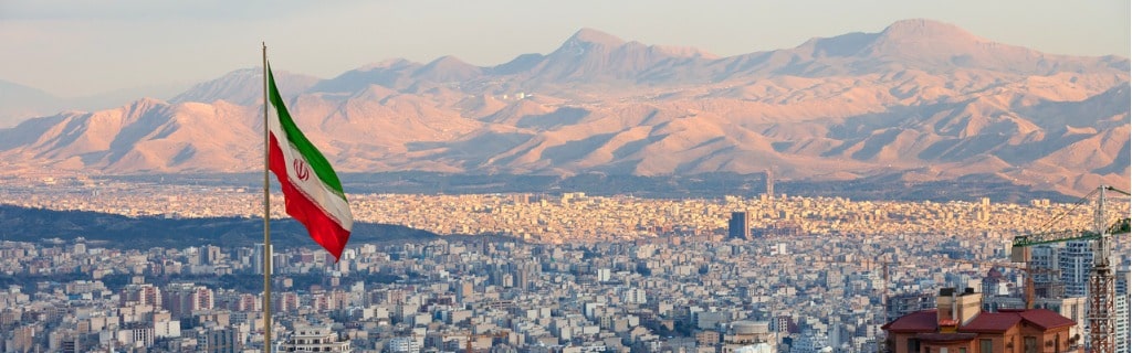 Tehran Skyline at Sunset
