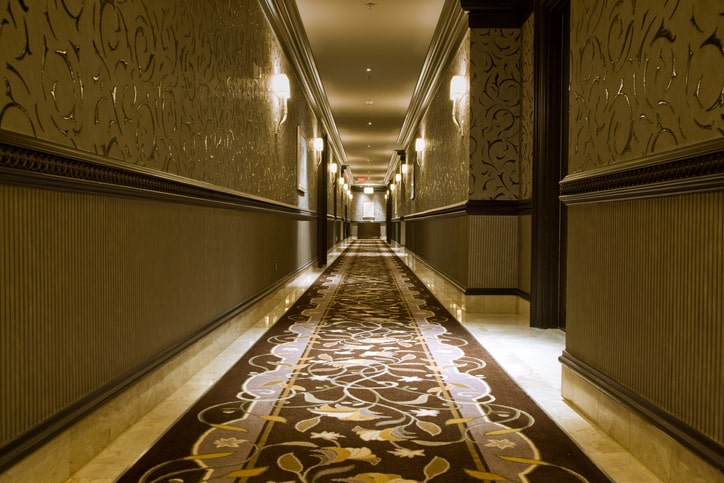 Old hotel hallway