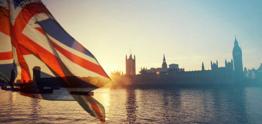 UK flag and Big Ben