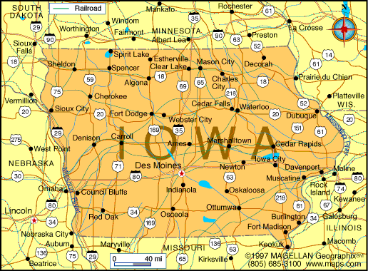 Map of Iowa