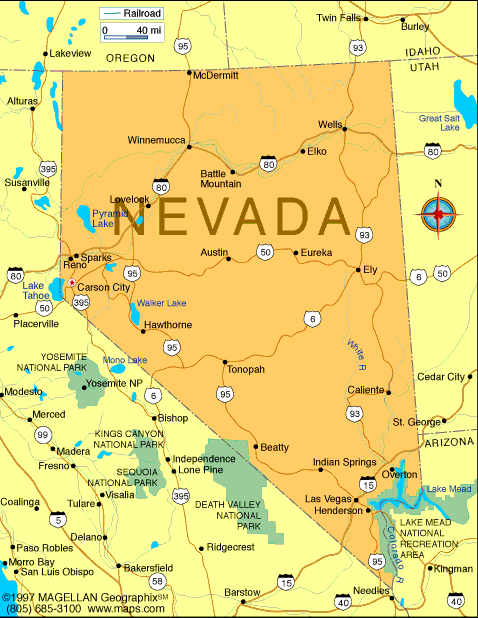 Map of Nevada