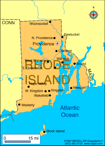 Map of Rhode Island