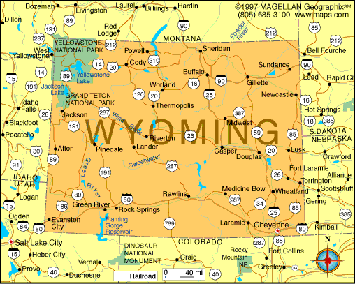 Map of Wyoming