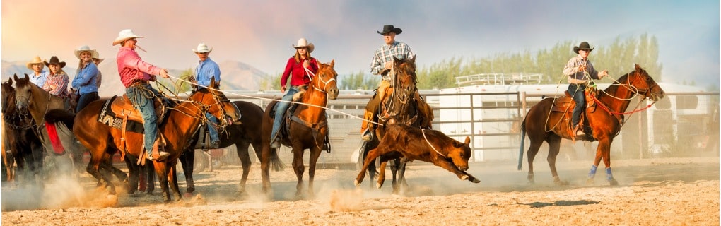 Modern rodeo riders