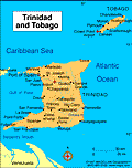 Map of Trinidad and Tobago